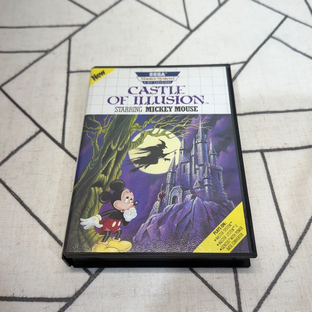 Sega Master System Game Castle of Illusion Starring Mickey Mouse CIB Black Case